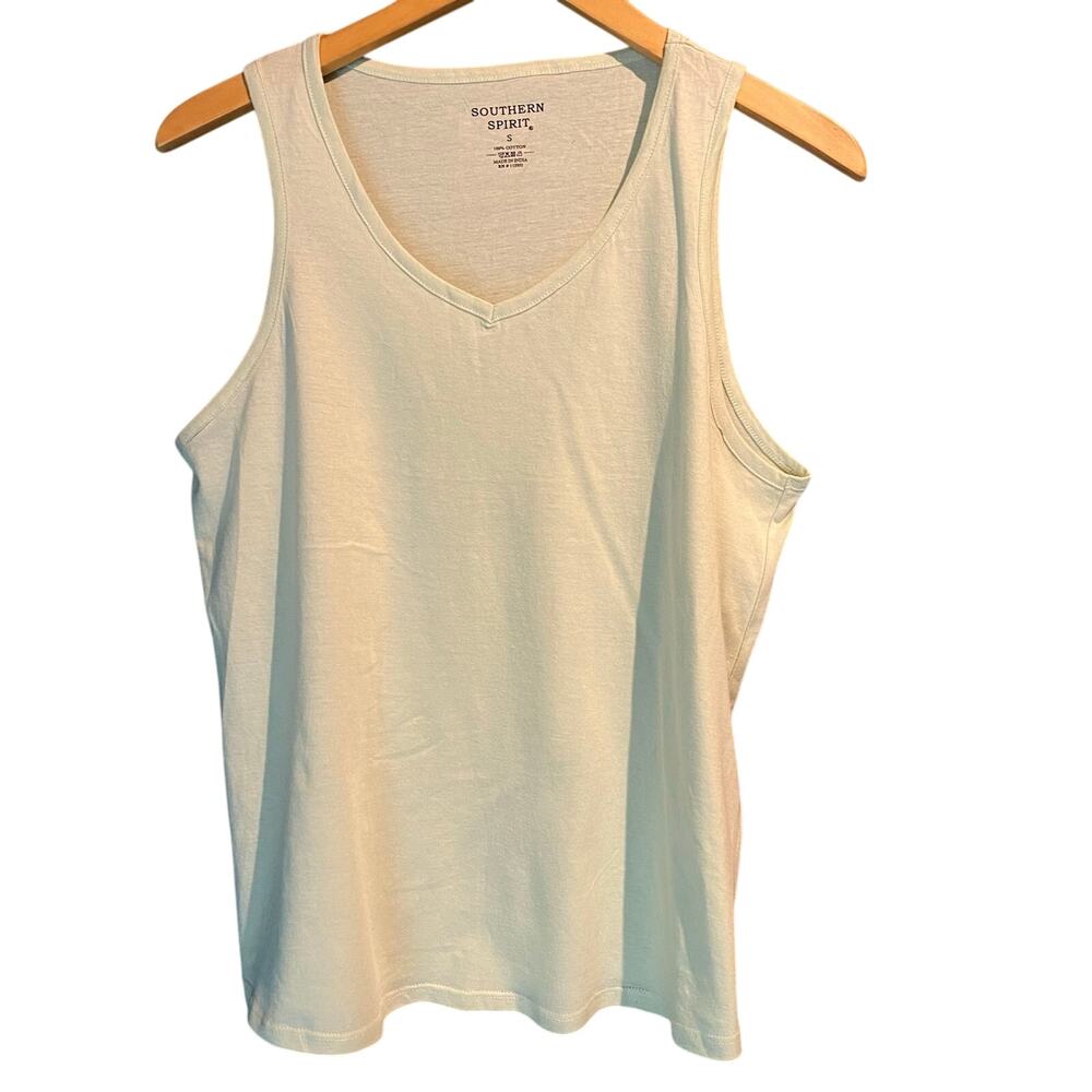 Size Small Celery Green Tank top Capsule wardrobe Comfy Layering Piece Casual